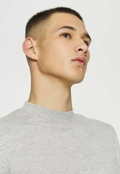 Brave Soul BURMESE - Camiseta De Manga Larga - Light Grey Melange, Hombre -Brave Soul Ventas 012a4723900d477ea0609f6ac5cc2104