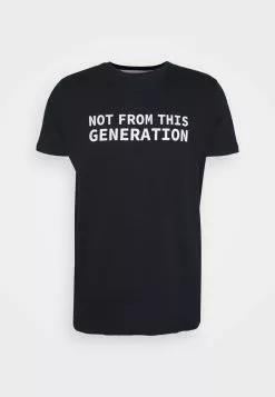 Brave Soul KYNSLOO - Camiseta Estampada - Rich Navy/optic White, Hombre