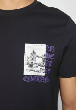 Brave Soul Camiseta Estampada - Jet Black/multicolour, Hombre -Brave Soul Ventas 059a2529cc224b69a746eb1593628111