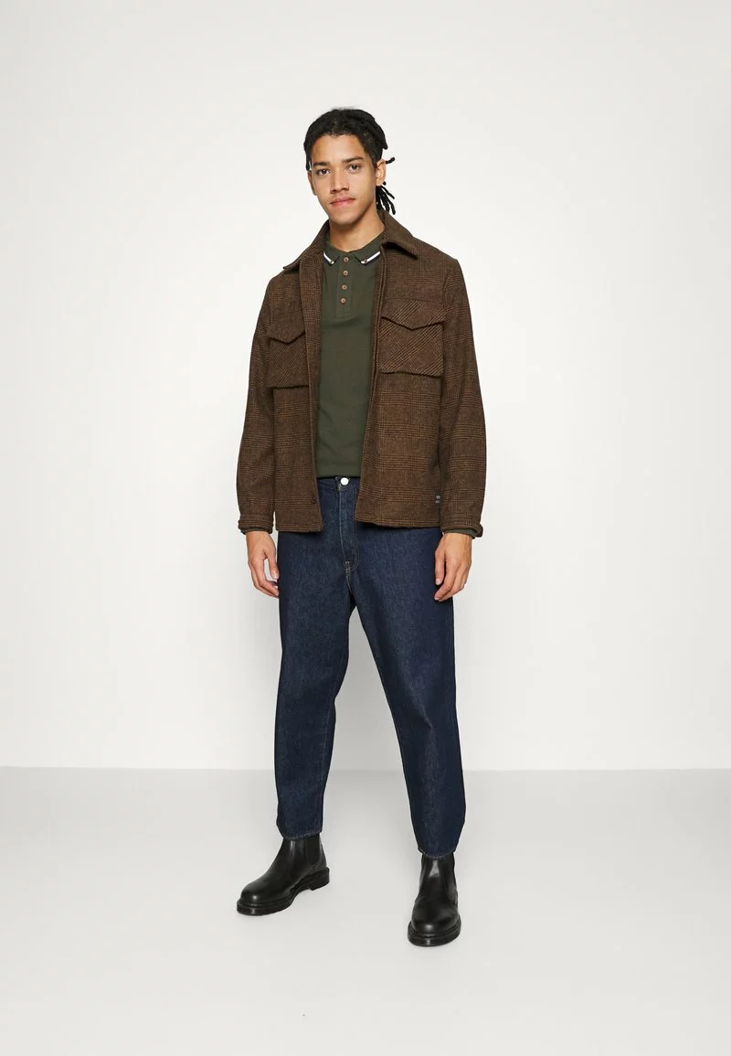 Brave Soul KENNEDY - Camiseta De Manga Larga - Dark Khaki/ecru/dark Navy, Hombre 2 Brave Soul KENNEDY - Camiseta De Manga Larga - Dark Khaki/ecru/dark Navy, Hombre - Imagen 2