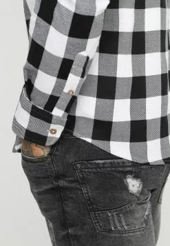 Brave Soul Camisa - White Black, Hombre -Brave Soul Ventas 05d72ba9231e40e4992e14454eb576c4