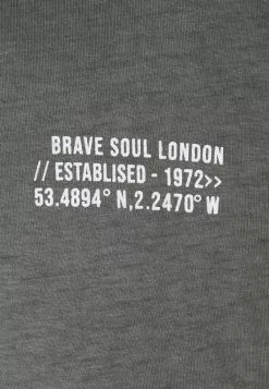 Brave Soul CORRELATE - Camiseta Básica - Charcoal, Hombre -Brave Soul Ventas 06942359815e464aadc73347ef655423