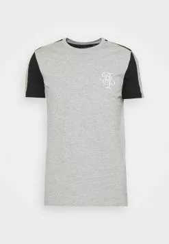 Brave Soul KAVALA - Camiseta Estampada - Light Grey Marl/jet Black, Hombre -Brave Soul Ventas 084369543a2b45c4a3759d2551604983