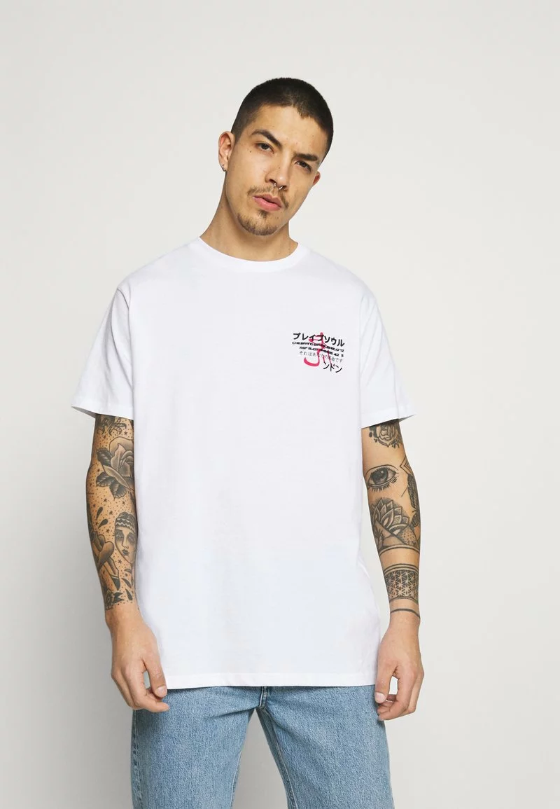 Brave Soul FIERCE - Camiseta Estampada - White, Hombre 1 Brave Soul FIERCE - Camiseta Estampada - White, Hombre