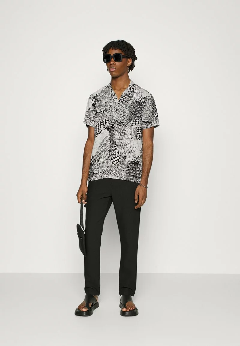 Brave Soul Camisa - White/black, Hombre 2 Brave Soul Camisa - White/black, Hombre - Imagen 2