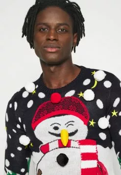 Brave Soul XMAS - Jersey De Punto - Navy/white, Hombre -Brave Soul Ventas 0a60d2b57d824c4e9a3495ca4b8fb044