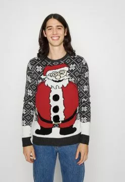 Brave Soul JOLLY - Jersey De Punto - Charcoal Marl/white, Hombre