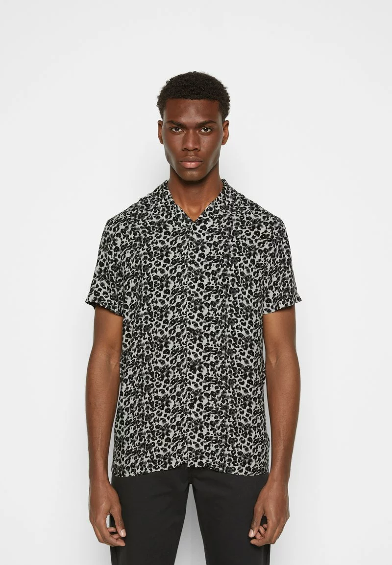 Brave Soul PANTHERA - Camisa - Grey/multicolour Leopard, Hombre 3 Brave Soul PANTHERA - Camisa - Grey/multicolour Leopard, Hombre - Imagen 3