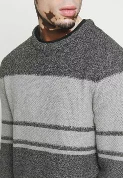 Brave Soul AIDEN - Jersey De Punto - Black/grey, Hombre -Brave Soul Ventas 13afb71c48ed4a27bb155406b80088e8