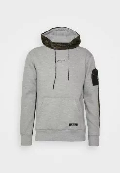 Brave Soul Sudadera - Light Grey Marl/khaki, Hombre