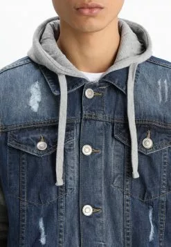 Brave Soul Chaqueta Vaquera - Blue Denim/grey, Hombre -Brave Soul Ventas 14926e378fd849538bca8d1553f0ea5f
