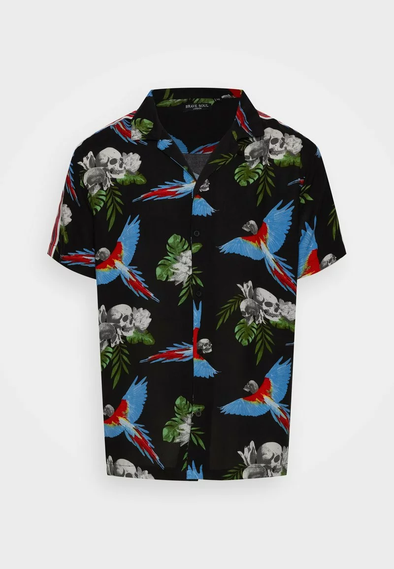 Brave Soul MACAW - Camisa - Jet Black/multi Colour, Hombre 6 Brave Soul MACAW - Camisa - Jet Black/multi Colour, Hombre - Imagen 6