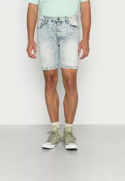Brave Soul Shorts Vaqueros - Blue Acid Wash, Hombre
