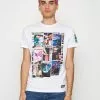 Brave Soul Camiseta Estampada - Optic White/multicolour, Hombre