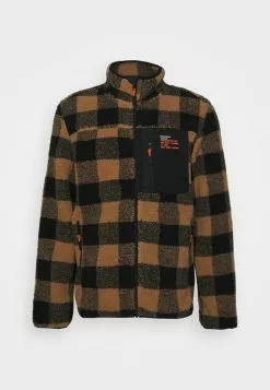 Brave Soul LITHARO - Forro Polar - Tan/jet Black/orange, Hombre