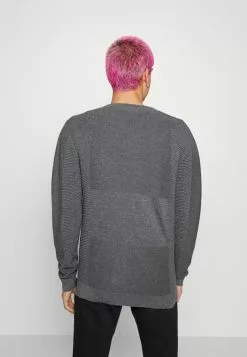 Brave Soul STAFFORD - Jersey De Punto - Dark Grey Marl/vintage White, Hombre -Brave Soul Ventas 1d56a1a429564e9aab0cfdb538c6df3d