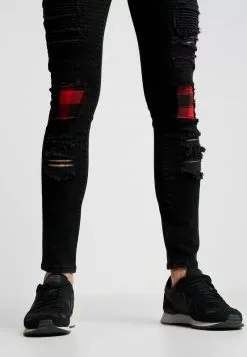 Brave Soul VEGAS - Vaqueros Pitillo - Charcoal Wash/red, Hombre -Brave Soul Ventas 1e0364799473467da50372b30c75a5ff