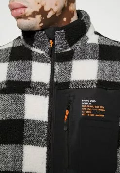 Brave Soul LITHARO - Forro Polar - Ecru/jet Black, Hombre -Brave Soul Ventas 1f2c055ce2294f3a8e5340b0331a61f6