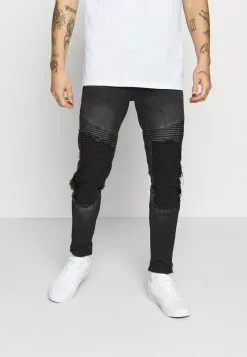 Brave Soul BLAKE - Vaqueros Pitillo - Charcoal, Hombre