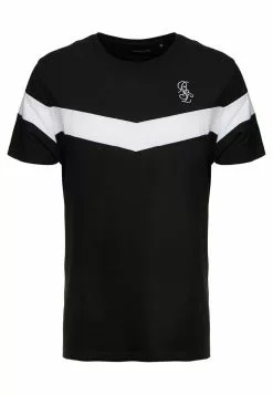 Brave Soul CHEVRON - Camiseta Estampada - Black/white, Hombre -Brave Soul Ventas 250fcfe7fae048889a40379e1d6a5dee