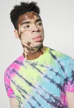 Brave Soul SHERB - Camiseta Estampada - Yellow/green/turq/pink, Hombre -Brave Soul Ventas 2802a01790574649998d7922f43d2990