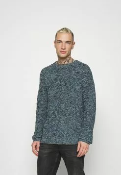 Brave Soul WINTHORP - Jersey De Punto - Ocean Blue/ Vintage White/ French Navy Twist, Hombre