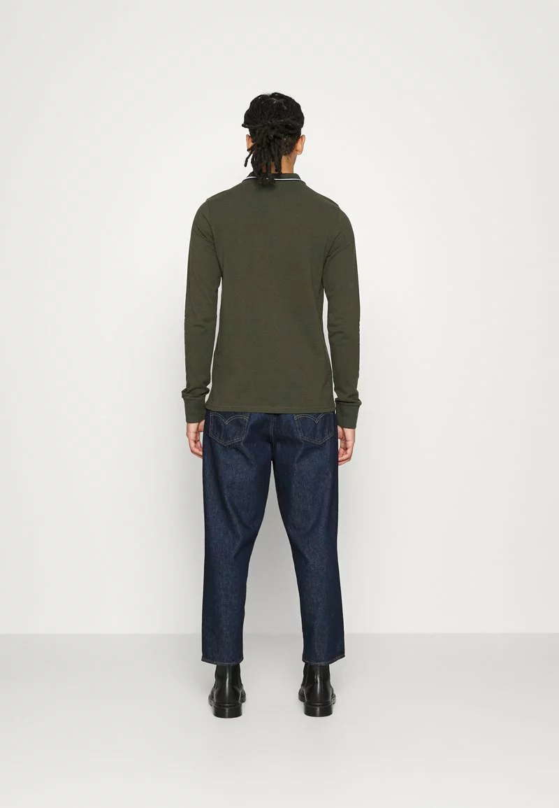 Brave Soul KENNEDY - Camiseta De Manga Larga - Dark Khaki/ecru/dark Navy, Hombre 3 Brave Soul KENNEDY - Camiseta De Manga Larga - Dark Khaki/ecru/dark Navy, Hombre - Imagen 3