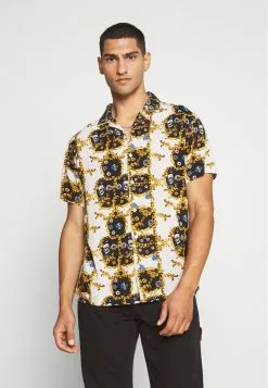 Brave Soul STEIGER - Camisa - Ecru/multi, Hombre