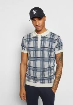 Brave Soul JAXON - Polo - Ecru/navy, Hombre -Brave Soul Ventas 29b4d4653f934128a1af80fc319d63ce