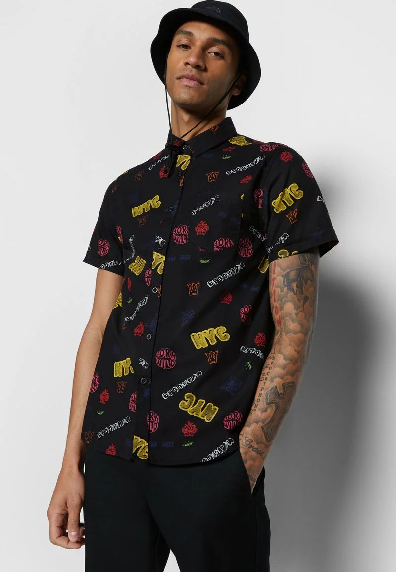 Brave Soul TRIUMPH - Camisa - Black/multi, Hombre 5 Brave Soul TRIUMPH - Camisa - Black/multi, Hombre - Imagen 5