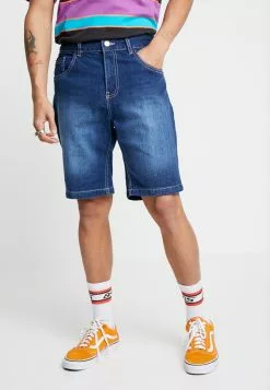 Brave Soul Shorts Vaqueros - Mid Blue Wash, Hombre