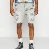 Brave Soul ANGOLA - Shorts Vaqueros - Light Grey, Hombre
