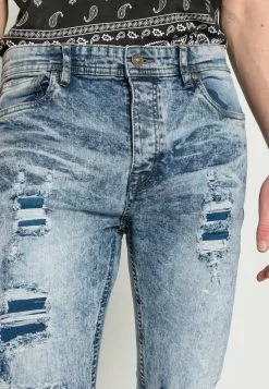 Brave Soul TOBYMB - Vaqueros Pitillo - Mid Blue Acid Wash, Hombre -Brave Soul Ventas 2e439d5ca88a47ff89a36dfc458bb7d6