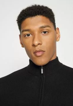 Brave Soul BRICEON - Jersey De Punto - Jet Black/slate Grey/silver Grey Marl, Hombre -Brave Soul Ventas 32fee3f337ed4945aff08f1d674bec49