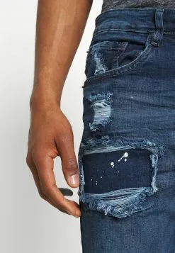 Brave Soul MUNICH - Shorts Vaqueros - Dark Blue Wash, Hombre -Brave Soul Ventas 3552191bc24b412abdccc8a783333f53