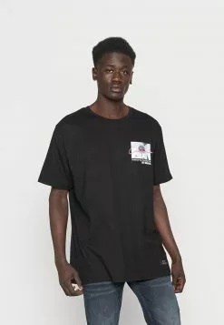 Brave Soul Camiseta Estampada - Jet Black/multicolour, Hombre