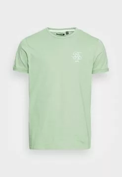 Brave Soul VISCAAL - Camiseta Estampada - Mint/white, Hombre -Brave Soul Ventas 3b1ffd91768743a88bb482ac7ea6a2f4