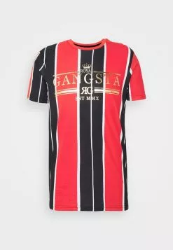 Brave Soul ROCKY - Camiseta Estampada - Black/red/white/gold, Hombre -Brave Soul Ventas 3c33b069fe5f4ae390e073c31248ec74