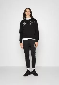 Brave Soul SIGNATURE - Chándal - Jet Black/optic White, Hombre