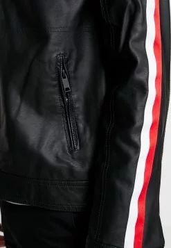 Brave Soul JONESTAPE - Chaqueta De Cuero Sintético - Black, Hombre -Brave Soul Ventas 3ff4b87b817f4ce59d9f20f878edecde