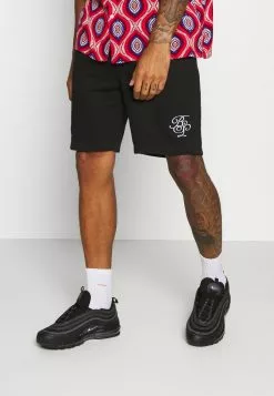 Brave Soul TRISTAN - Pantalones Deportivos - Jet Black/optic White, Hombre