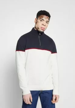 Brave Soul SAMIR - Jersey De Punto - Midnight Navy/vintage White, Hombre