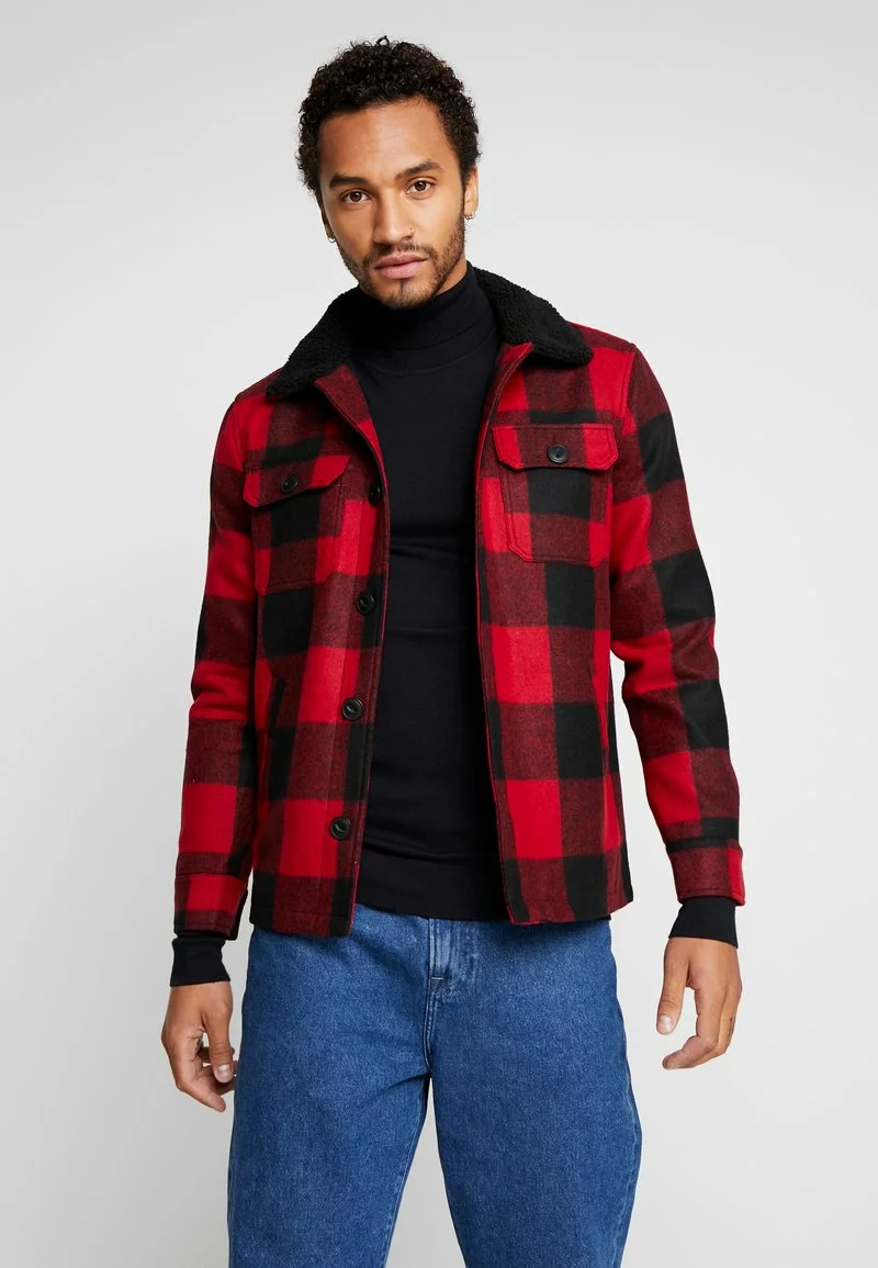 Brave Soul AUGUSTUS - Chaqueta Fina - Red/black, Hombre 1 Brave Soul AUGUSTUS - Chaqueta Fina - Red/black, Hombre