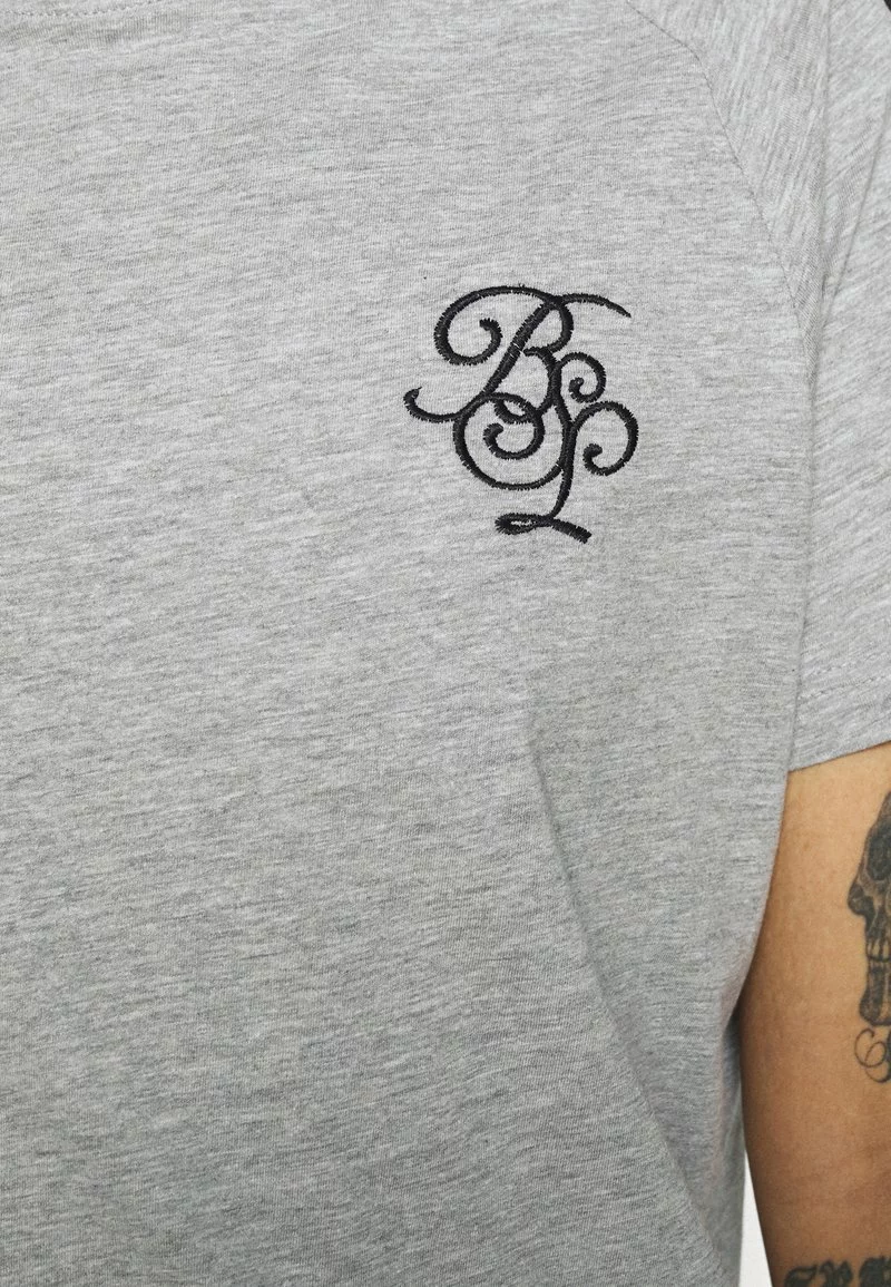 Brave Soul ALEX - Camiseta Estampada - Light Grey Marl/jet Black, Hombre 4 Brave Soul ALEX - Camiseta Estampada - Light Grey Marl/jet Black, Hombre - Imagen 4