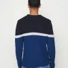 Brave Soul DILLINJA - Jersey De Punto - Midnight Navy/ecru Marl/steel Blue, Hombre