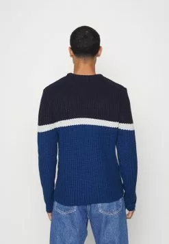 Brave Soul DILLINJA - Jersey De Punto - Midnight Navy/ecru Marl/steel Blue, Hombre