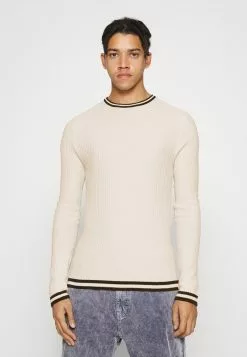 Brave Soul Jersey De Punto - Oatmeal/french Navy, Hombre