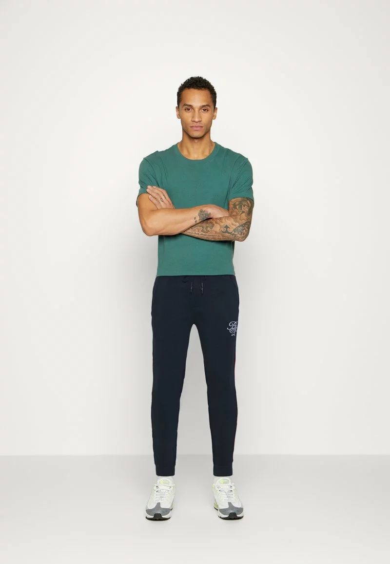 Brave Soul MEGARA - Pantalones Deportivos - Navy/white, Hombre 2 Brave Soul MEGARA - Pantalones Deportivos - Navy/white, Hombre - Imagen 2