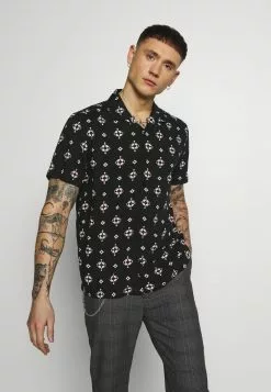 Brave Soul Camisa - Black/multi, Hombre