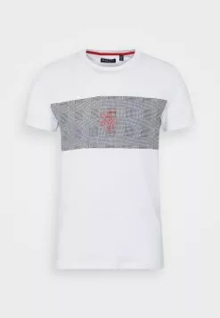 Brave Soul JABARI - Camiseta Estampada - Optic White/jet Black/red, Hombre -Brave Soul Ventas 50403ff99f6845fa9b5a0defa1f0f0af